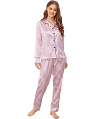 STRIPED SILK PJ SET