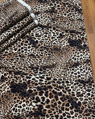 Cheetah Print 2 pcs Unstitched Linen