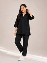 Girls Premium 2-Piece Co-Ord Set – Collared Top & Straight Pants