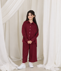 Front Button Girl Two Pieces Co Ord Set