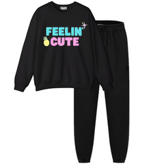 Feelin Cute Printed Women Tracksuit