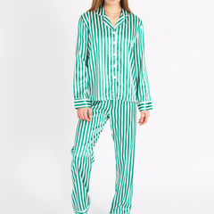 STRIPED SILK PJ SET