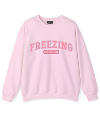Freezing Printed Women Sweatshirt-Pink