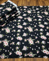 Midnight Floral Print 2 pcs Unstitched Linen
