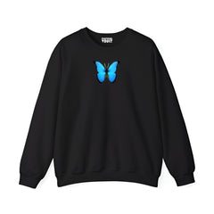 Butterfly Printed Women Sweatshirt-Black
