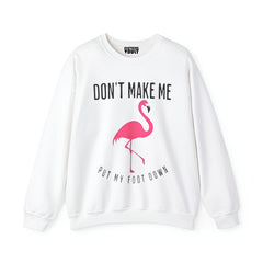 Dont Make Me Printed Women Sweatshirt-White