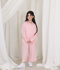 Front Button Girl Two Pieces Co Ord Set