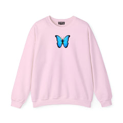 Butterfly Printed Women Sweatshirt-Pink