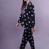 SUN FLOWER PRINT MATT SILK PJ SET