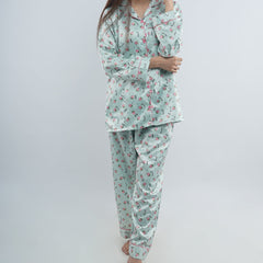 STRAWBERRY PRINT MATT SILK PJ SET