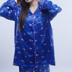 FLAMINGO PRINT MATT SILK PJ SET