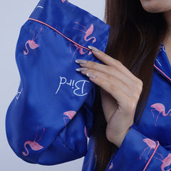 FLAMINGO PRINT MATT SILK PJ SET