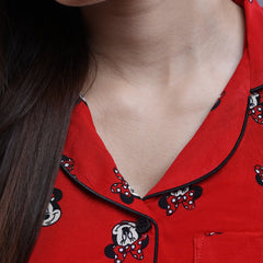 MICKEY PRINT SOFT LINEN PJ SET