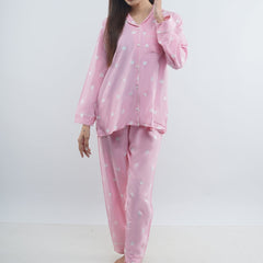HEART PRINT SOFT LINEN PJ SET