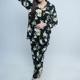 FLORAL PRINT SOFT LINEN PJ SET
