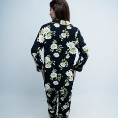 FLORAL PRINT SOFT LINEN PJ SET