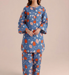 Berry Bloom Print 2 pcs Unstitched Linen