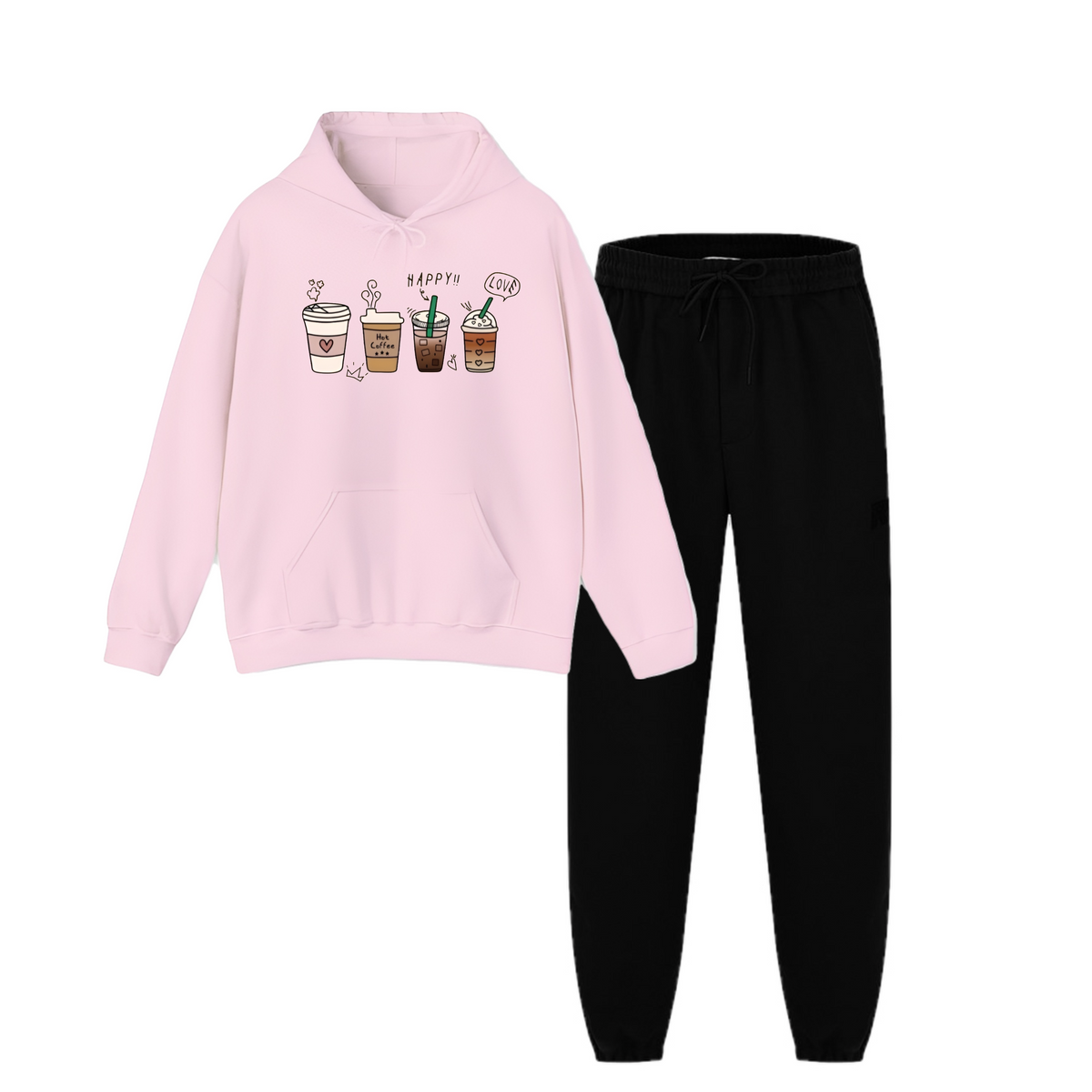Drink Coffee Printed Women Tracksuit