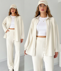 Front Button Women Two Pieces Co Ord Set