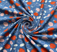 Berry Bloom Print 2 pcs Unstitched Linen