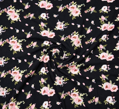 Midnight Floral Print 2 pcs Unstitched Linen