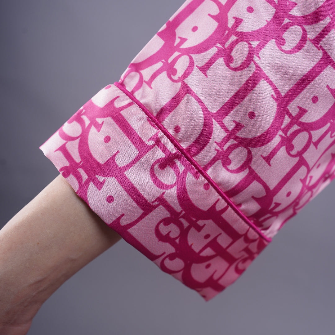 D PRINT MATT SILK PJ SET